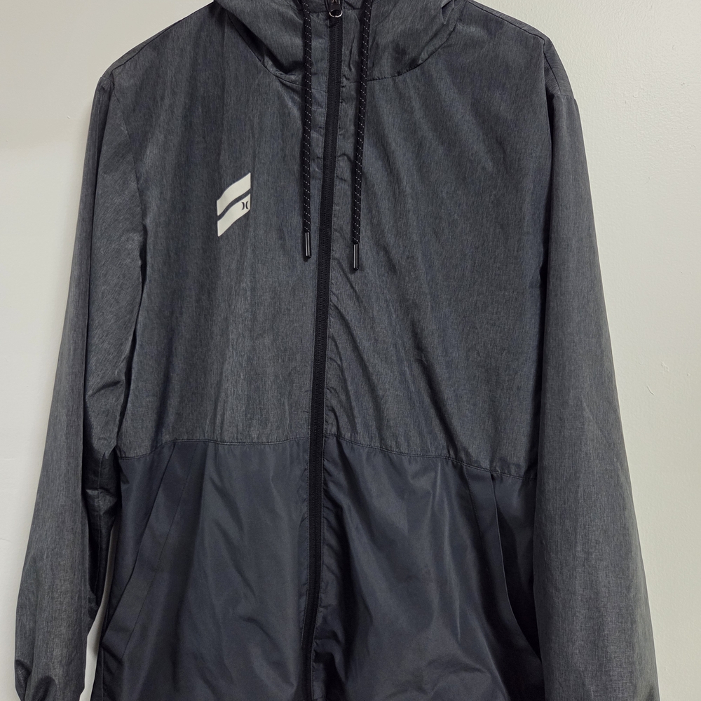 Hurley Charcoal and Black Windbreaker Jacket